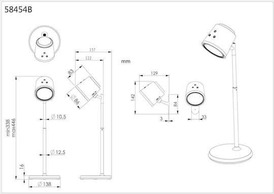 Globo Lighting Dekorative Lampe Schwarz