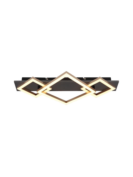 Globo Lighting Πλαφονιέρα Οροφής Γκρι με Ενσωματωμένο LED