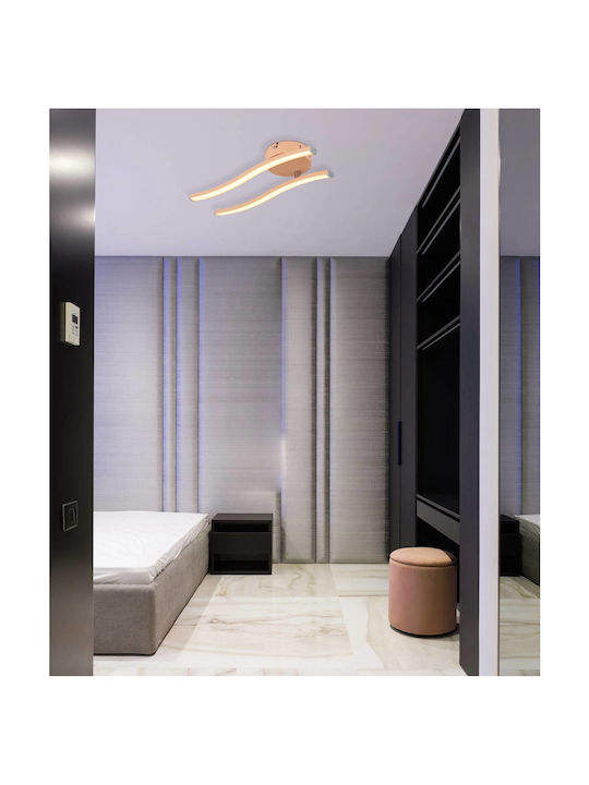 Globo Lighting Πλαφονιέρα Οροφής Πορτοκαλί με Ενσωματωμένο LED
