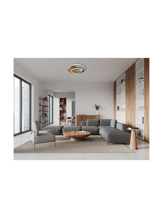 Globo Lighting Πλαφονιέρα Οροφής Μαύρη με Ενσωματωμένο LED