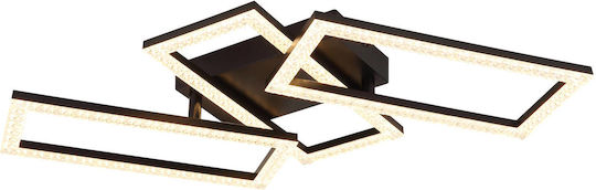 Globo Lighting Πλαφονιέρα Οροφής 61.4εκ. Διάφανη με Ενσωματωμένο LED