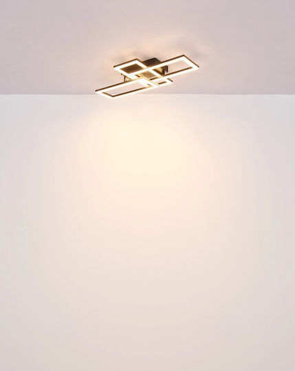 Globo Lighting Πλαφονιέρα Οροφής 61.4εκ. Διάφανη με Ενσωματωμένο LED