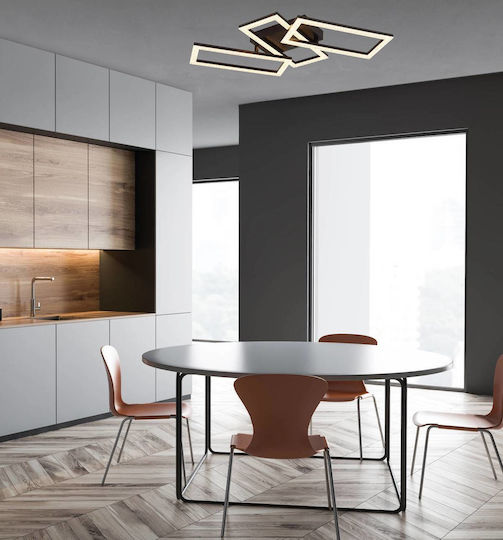 Globo Lighting Πλαφονιέρα Οροφής 61.4εκ. Διάφανη με Ενσωματωμένο LED