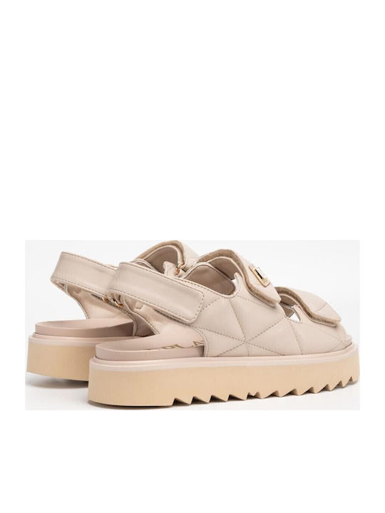 New Alicante Women's Flat Sandals in Beige Color