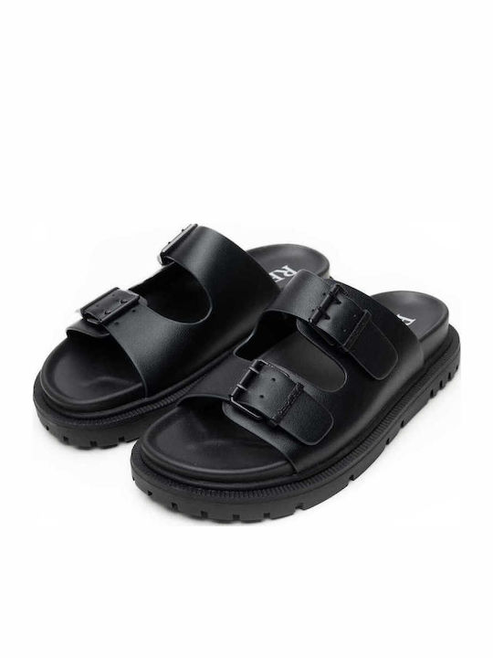 Jade Women's Flat Sandals in Black Color
