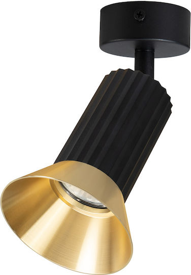 Eko Light Μονό Σποτ με Ντουί GU10 σε Μαύρο Χρώμα