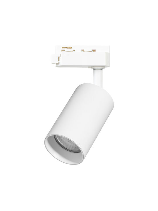 Eko Light Pipe Μονό Σποτ με Ντουί GU10 σε Λευκό Χρώμα