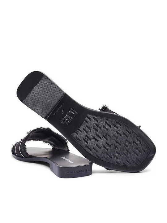 Flache Sandalen für Damen in Schwarz Farbe