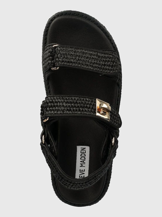 Bigmona Γυναικεία Σανδάλια Flatforms Μαύρα