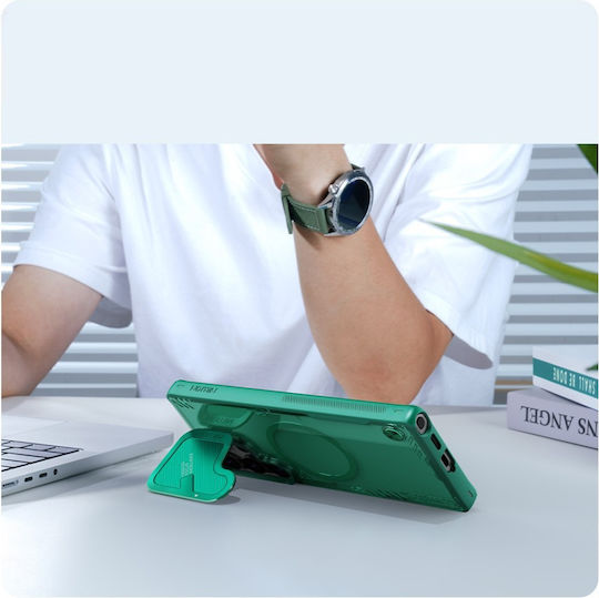 Samsung Galaxy S25 Ultra Case Armored Nillkin Icelade Prop Magsafe Green