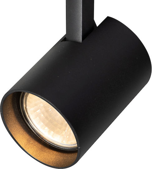 Eko Light Единично Спот с Цокъл GU10 в Черен Цвят