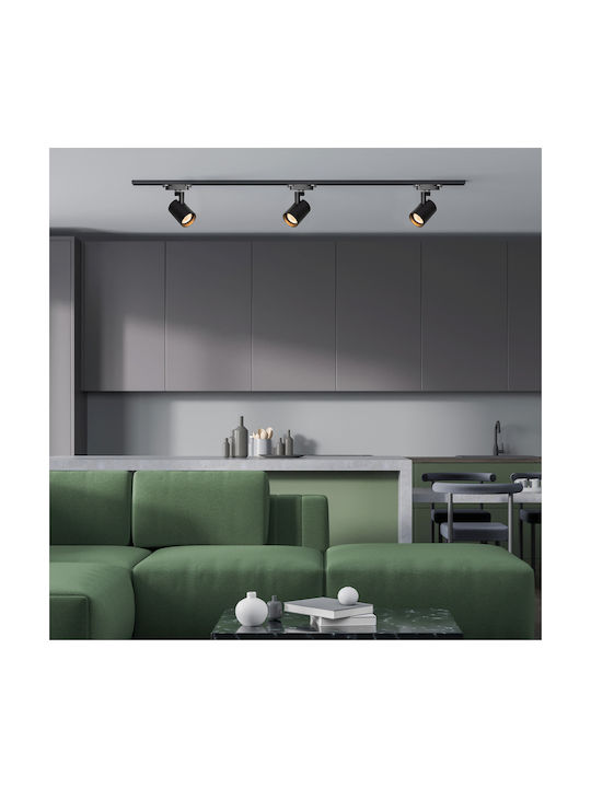Eko Light Einzel Spot mit Fassung GU10 in Schwarz Farbe