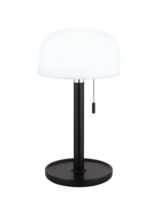 Globo Lighting Настолна лампа с Бял Абажур и Черен Основа