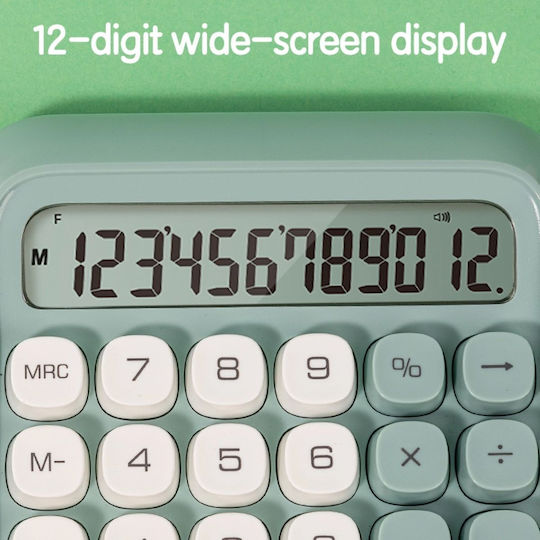 Deli Calculator in Green Color 1pcs