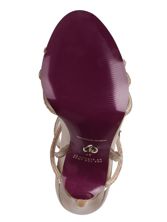 Stoff Sandalen mit Strass Rosa