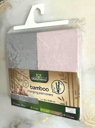 Matex Abdeckung für Wickelauflage aus Stoff Rosa 50x70cm