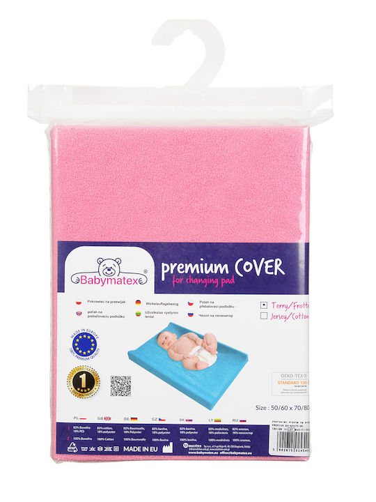 Matex Abdeckung für Wickelauflage aus Stoff Rosa 50x70cm
