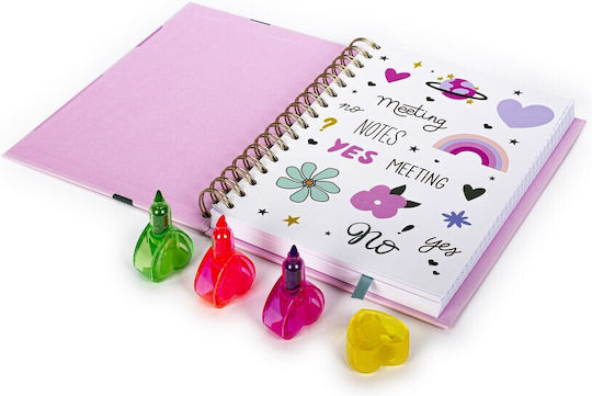 Tri-Coastal Design Posh+pop Flowers Caiet Cu Cauciuc