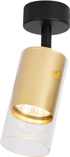 Eko Light Μονό Σποτ με Ντουί GU10 σε Χρυσό Χρώμα