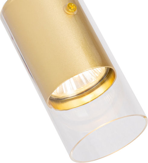 Eko Light Μονό Σποτ με Ντουί GU10 σε Χρυσό Χρώμα