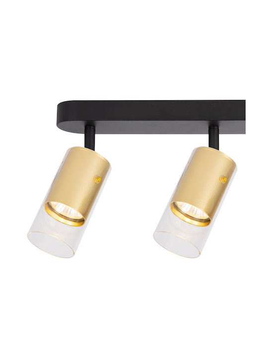 Eko Light Dreifach Spot mit Fassung GU10 in Gold Farbe