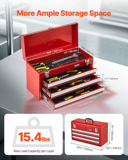 Vevor Hand Tool Case Metallic