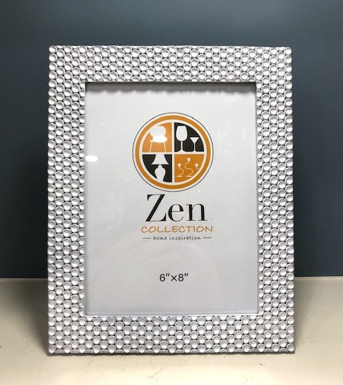 Zen Collection Plastic Photo Frame with White Frame