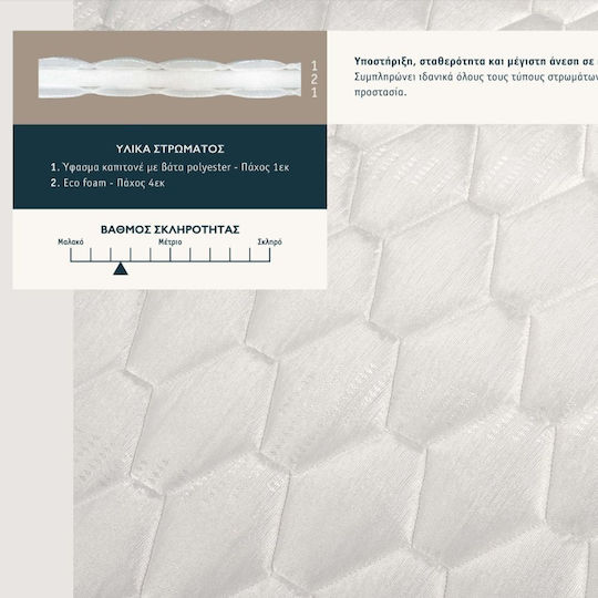 KS Kouppas Mattress Topper Foam Complete Semi-Double Foam 130x200cm