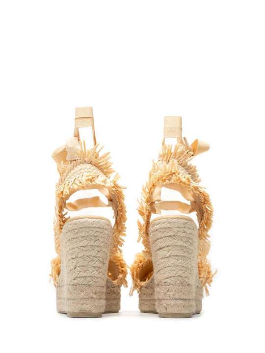 Women's Platform Espadrilles Beige