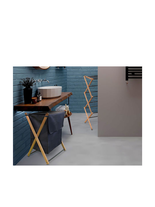 Sepio Καλάθι Απλύτων Υφασμάτινο 39lt με Καπάκι 36.5x43.5x61cm Γκρι