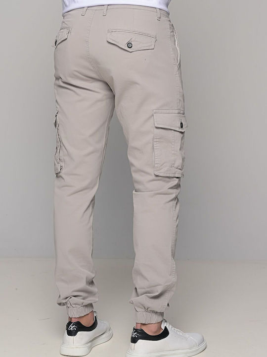 Trousers Cargo Elastic in Loose Fit Gray
