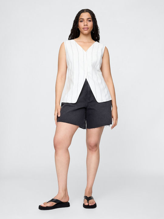 Damen Bermuda Jean Black