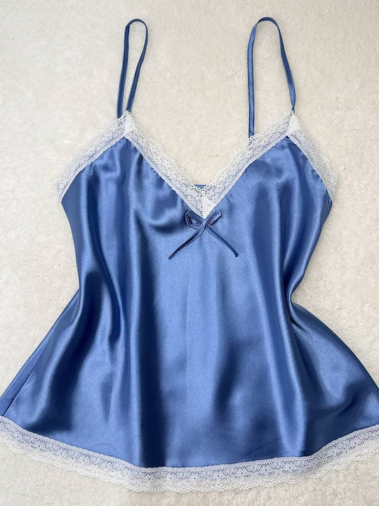 Topaki Καλοκαιρινό Babydoll Μπλε Αζούρ
