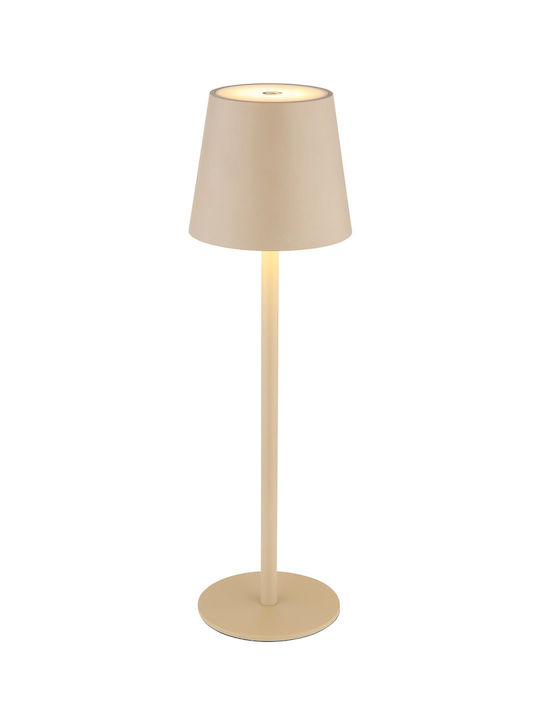 Globo Lighting Table Lamp LED with Beige Shade and Base