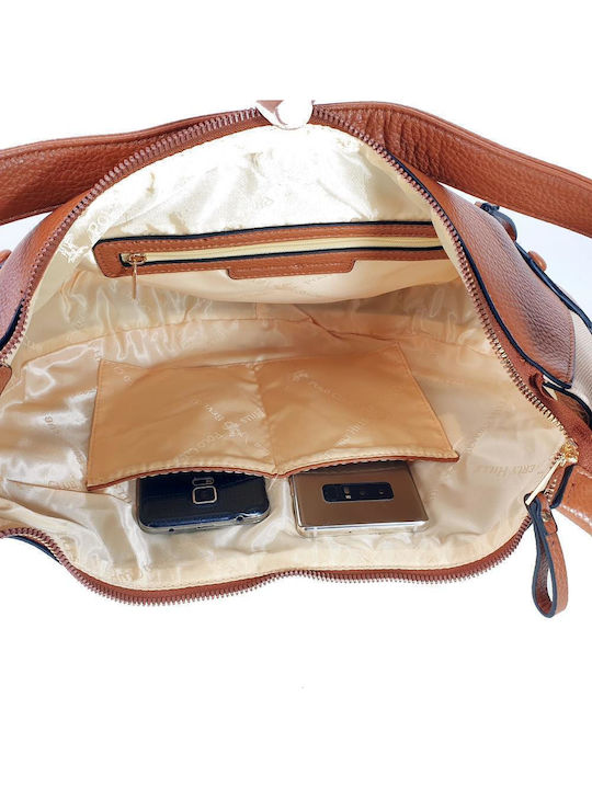 Leather Women's Bag Shoulder Tabac Brown