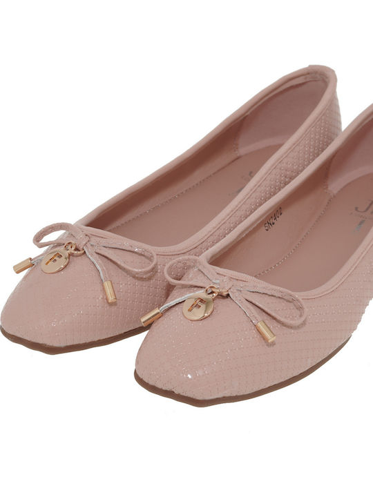 Damen Ballerinas aus Lackleder Rosa