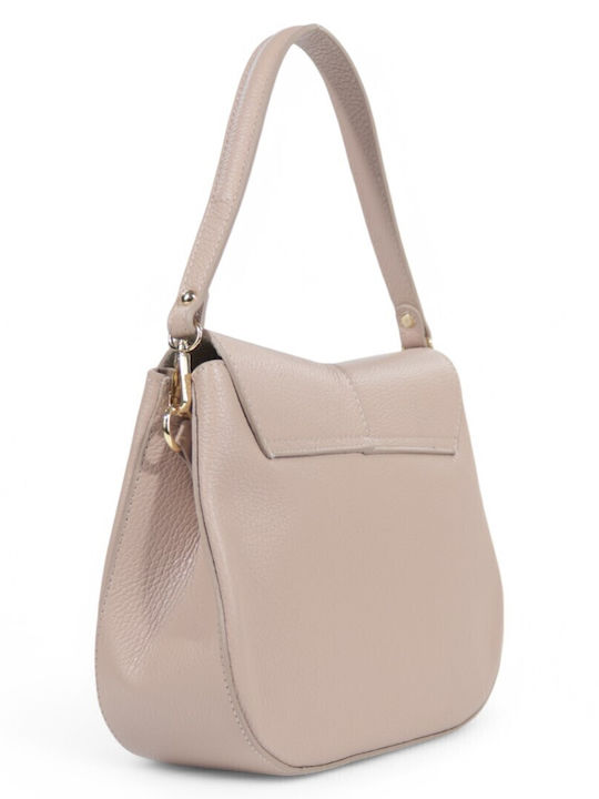 Leather Women's Bag Shoulder Beige