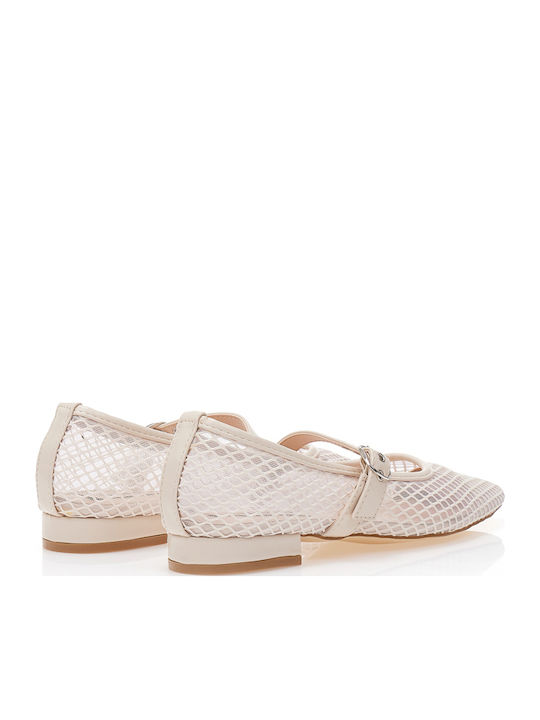 Damen Ballerinas Beige