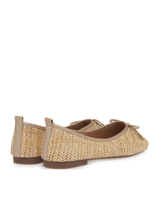 Damen Ballerinas Beige