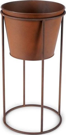 Vilde Βάση Γλάστρας Μεταλλική Καφέ 22.5x22.5x44εκ.