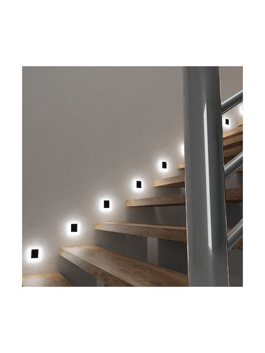 Eko Light Осветително тяло За стена с вграден LED Черен