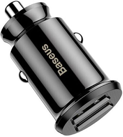Baseus Auto-Ladegerät 10W 3.1A mit Anschlüssen: 2xUSB Schwarz Farbe