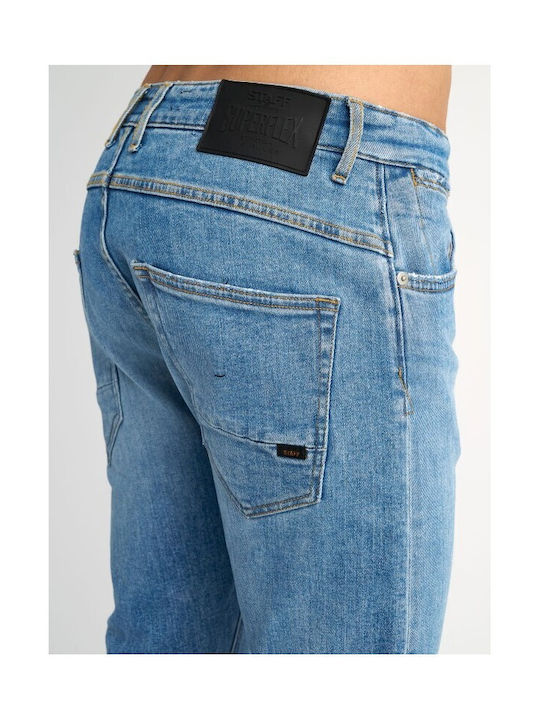 Flexy Ανδρικό Παντελόνι Τζιν με Slim Εφαρμογή Γαλάζιο