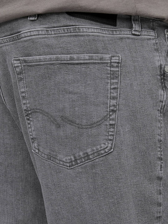 Men's Jeans Pants Elastic with Slim Straight Fit Gray