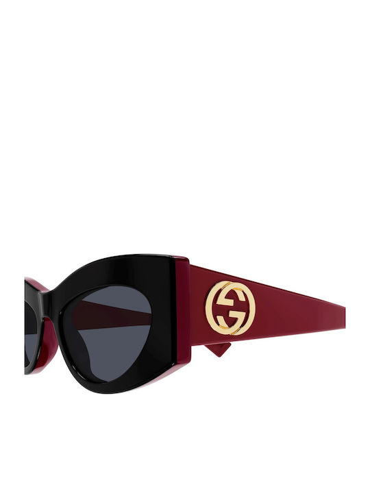 Gucci Women's Sunglasses with Black Plastic Frame and Black Lens GG1843S 006