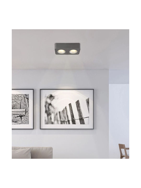 Globo Lighting Double LED Warm White Spot in Gray Color