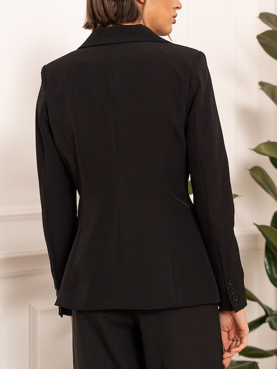 Cuca Women's Waisted Blazer Black