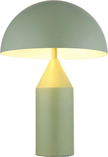 Globo Lighting Metallisches Tischlampen Für E27 Fassung Mit Grünem Hut Und Basis