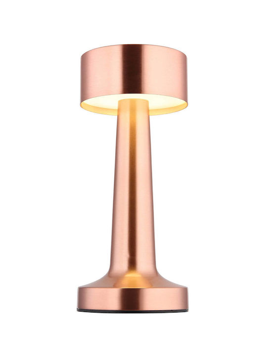 Globo Lighting Πορτατίφ με Ροζ Χρυσό Καπέλο και Βάση