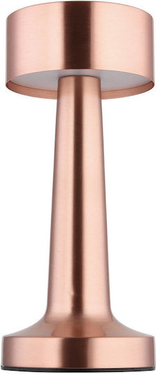 Globo Lighting Metal Table Lamp with Rose Gold Shade and Base